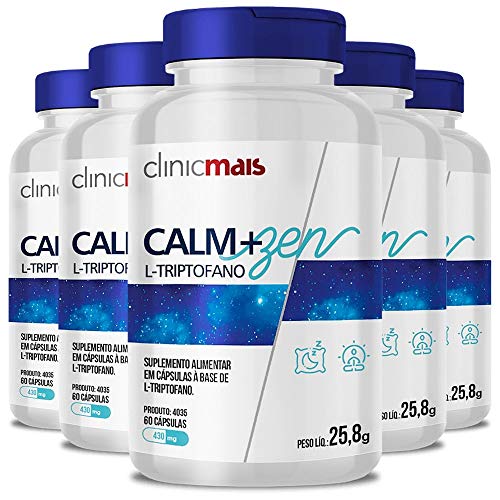 Calm+Zen L-Triptofano - 60 Cápsulas - Clinic Mais