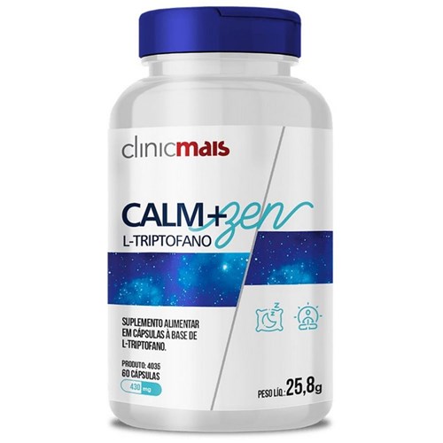 Calm+Zen L-Triptofano 60 Cápsulas Clinicmais