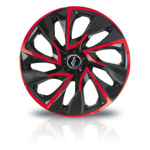 Calota Universal Modelo Ds4 Aro 14´´ Black/red Cup Parafuso