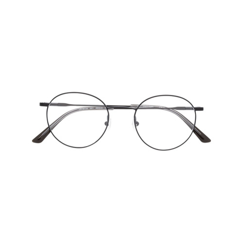Calvin Klein Armação de Óculos Redonda - Preto