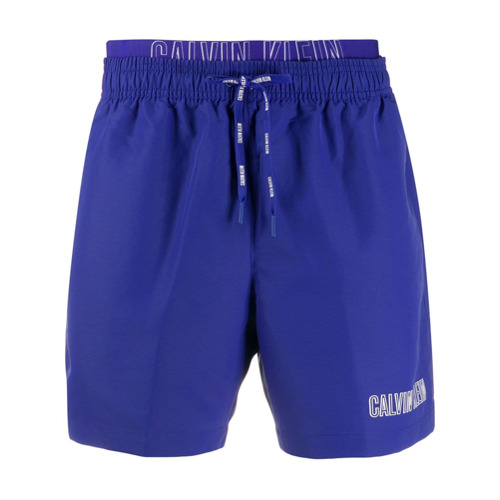 Calvin Klein Contrast Logo Swim Shorts - Azul