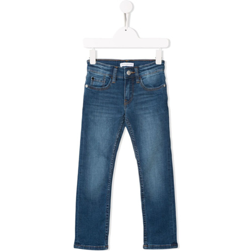 Calvin Klein Kids Calça Jeans Reta - Azul