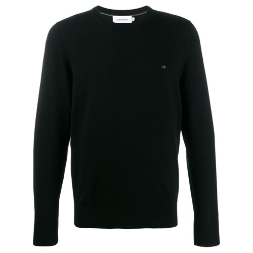 Calvin Klein Suéter com Logo Bordado - Preto
