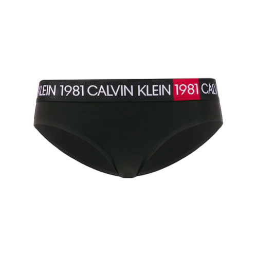 Calvin Klein Underwear Calcinha com Logo - Preto