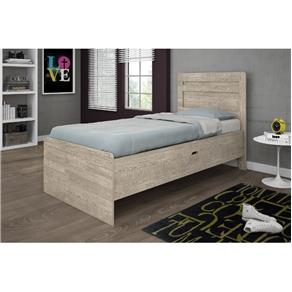 Cama Bau Solteiro 0,88 Framar Larissa - Vanilla - Bege