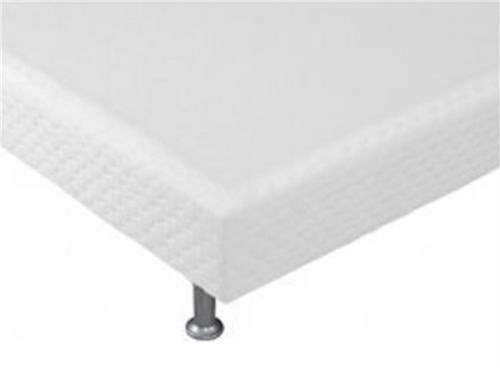 Cama Box Base Ortobom Light Tecido Branco 20 Cm Alt.-Solteiro-0,88X1,88X0,20