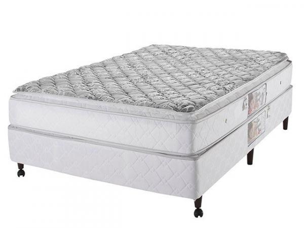 Cama Box (Box + Colchão) Casal Mola 138x188cm - Castor Sleep Basic Comfort