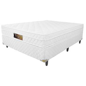 Cama Box Casal + Colchão de Molas Ensacadas com Pillow Revolution - Branco