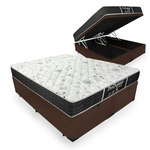 Cama Box Com Baú Queen + Colchão De Molas - Probel - Prodormir Sleep Black 158cm