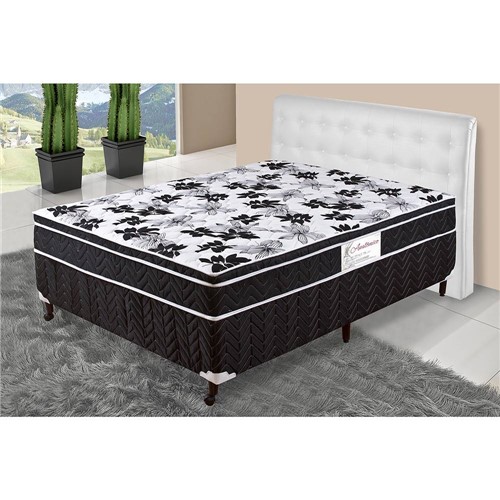 Cama Box Conjugado Casal Paropas Sublime Black Mola Bonnel e Europillow - 138x188x40cm