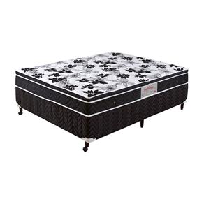 Cama Box Conjugado Sublime Casal Molas Bonnel Paropas 40Alt. - Preto