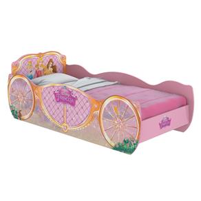 Cama Carruagem Infantil Princesas Disney Star - Pura Magia - Rosa