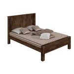 Cama Casal Lopas Athenas - Cor Imbuia Soft