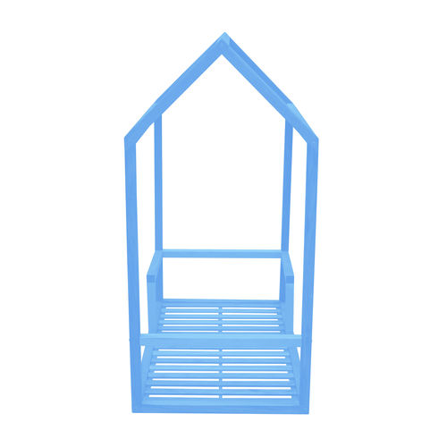 Cama Casinha Montessoriana com Grades Madeira Maciça Azul
