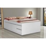 Cama de Casal Bartira Carol II com 5 Portas e 2 Gavetas