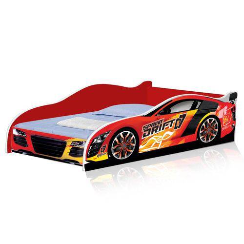 Cama Infantil Carro Drift 150x70 Cm - Vermelho / Vermelho - Rpm Móveis