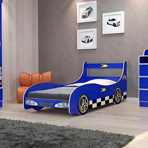 Cama Infantil Carro Rally Azul - Azul