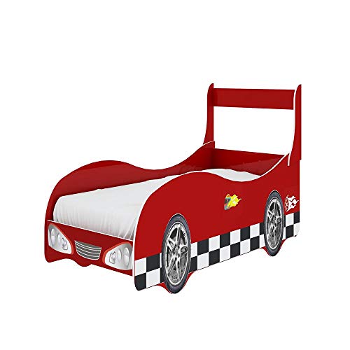 Cama Infantil Carro Rally Vermelho - Vermelho