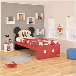 Cama Infantil Mickey Disney Plus Padrão Solteiro Pura Magia - VERMELHO