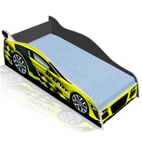 Cama Carro Infantil Speedy 156x45cm para Criança - Varias Cores - Amarelo