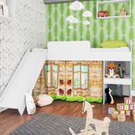 Cama Infantil Playground com Escorregador Branco - Art In Móveis