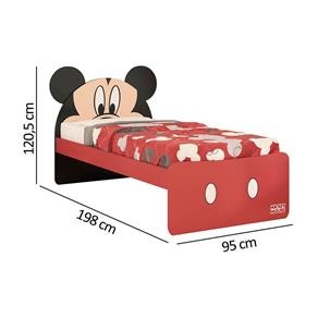 Cama Mickey Disney Plus Vermelho - Pura Magia