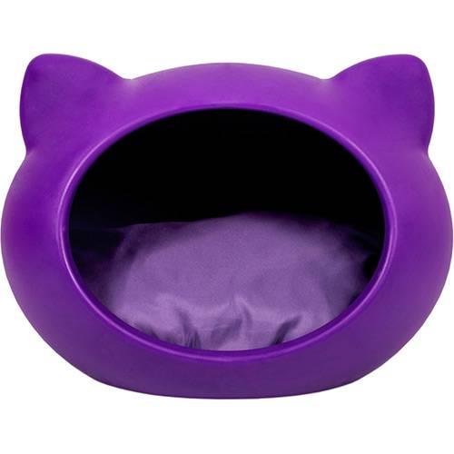 Cama para Pet Cat Cave Lilás Fluo Pequeno com Almofada Lilás - MeemoLilás