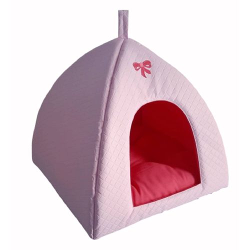 Tudo sobre 'Cama Pet Cabana Iglu Caminha para Cachorro Gato 50 X 50 Cm Rosa Claro'