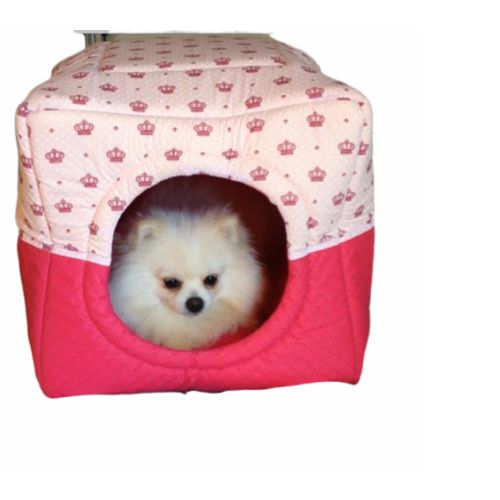 Cama Pet Toca Cubo para Cachorro e Gato Dupla Função 50 X 50 Cm