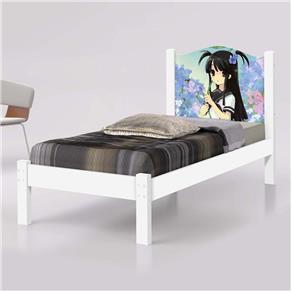 Cama Solteiro Adesivada Menina II - BRANCO