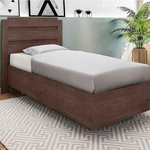 Cama Solteiro Super Box com Cabeceira para Colchão 88x188 Cm Framar