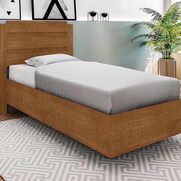 Cama Solteiro Super Box com Cabeceira para Colchão 88x188 Cm Framar