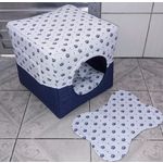 Cama Toca Cubo para Cachorro e Gato Dupla Função 50 X 50 Cm