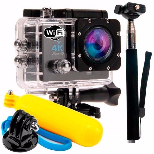 Camera Action Go Cam Pro Sport Ultra 4k com Bastão de Selfie