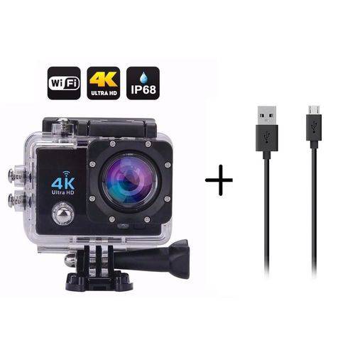 Tudo sobre 'Camera Action Go Cam Pro Sport Ultra 4k com Micro Cabo Usb Belkin'