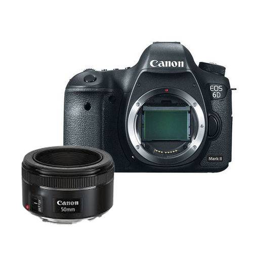 Tudo sobre 'Camera Canon 6D Mark II + Lente 50mm Canon'