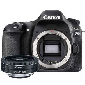 Câmera Canon 80D com Lente EF-S 24mm F/2.8