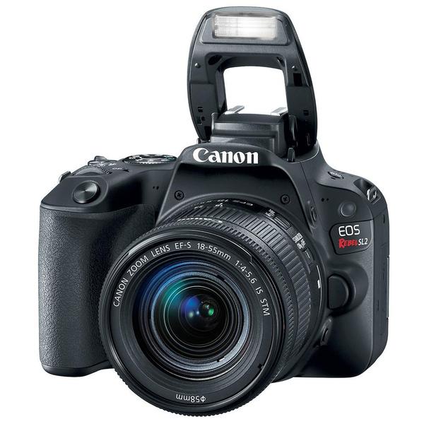Câmera Canon Digital Profissional Rebel Sl2 18-55 , 24,2 MP - Preto