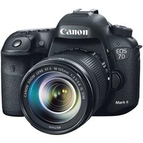 Câmera Canon DSLR EOS 7D Mark II com Lente 18-135mm