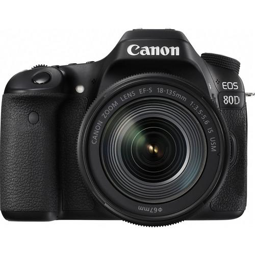 Câmera Canon DSLR EOS 80D com Lente de 18-135mm