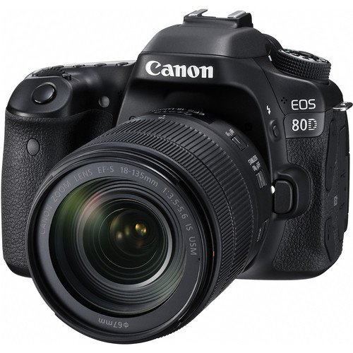 Câmera Canon DSLR EOS 80D Kit Lente de 18-135mm