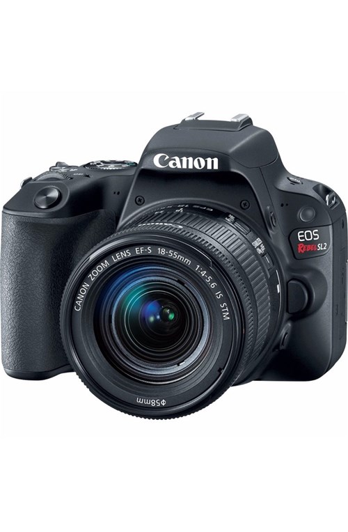 Câmera Canon Dslr Eos Rebel Sl2 com Lente Ef-S 18-55 Mm Is Stm