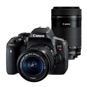 Câmera Canon DSLR EOS Rebel T6i PREMIUM com Lente 18-55mm + 55-250mm