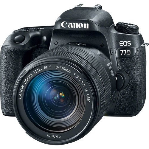 Câmera Canon EOS 77D DSLR KIT Lente 18-135mm USM