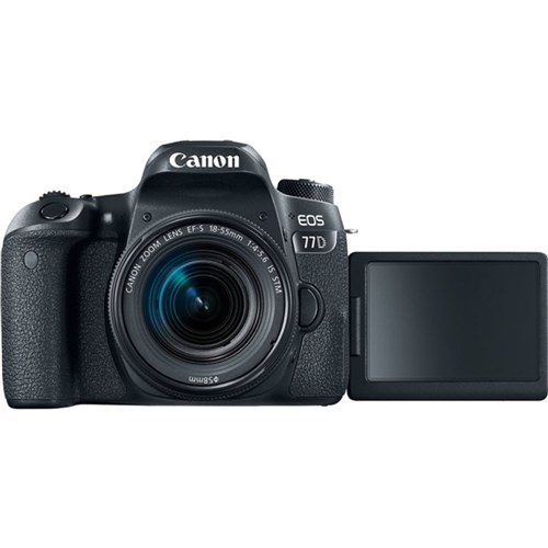 Câmera Canon Eos 77d Dslr Kit Lente 18-55mm