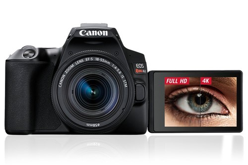 Câmera Canon Eos Rebel Sl3 4K com Lente Ef-S 18-55Mm