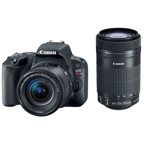 Câmera Canon Eos Rebel Sl2 Premium com Lente 18-55Mm + 55-250Mm