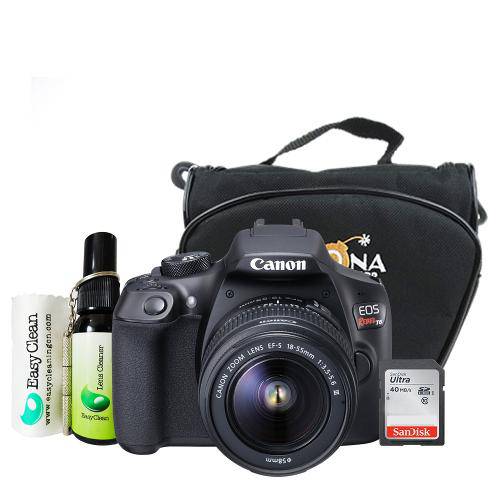 Câmera Canon Eos Rebel T6 Ef-S 18-55mm, Bolsa, Sdhc C10, Kit de Limpeza