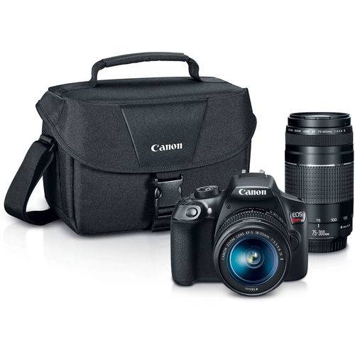 Câmera Canon Eos T6 Kit Premium (18-55mm+75-300mm Ef Iii + Bolsa)