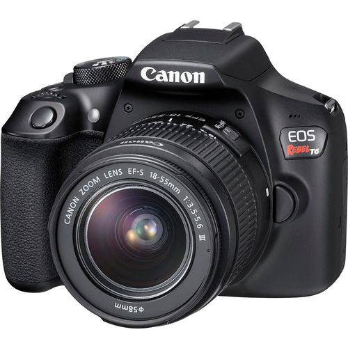 Câmera Canon Rebel T6 com Lente 18-55mm Is